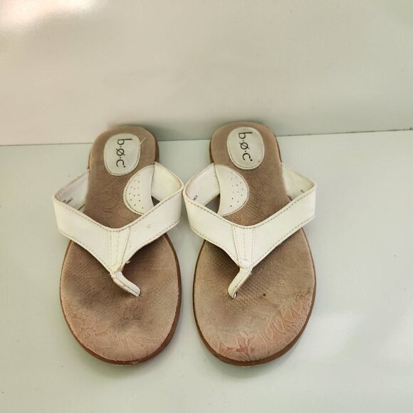 B.O.C White Thong Padded Comfort Sandals Size 7 - Picture 3 of 6